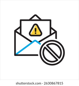 Vector multi color icon for antispam