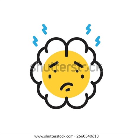 Vector multi color icon for anxiety