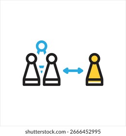 Vector multi color icon for apart