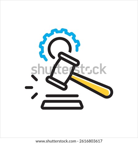 Vector multi color icon for appellate practice