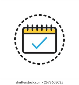 Vektor mehrfarbiges Symbol für Termin