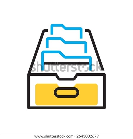 Vector multi color icon for archive