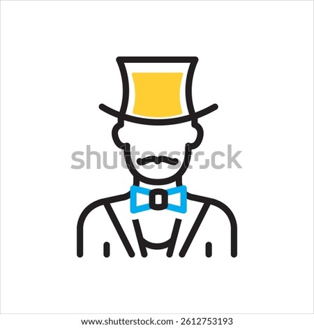 Vector multi color icon for aristocrat