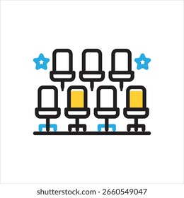 Vector multi color icon for arrangement