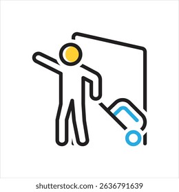 Vector multi color icon for arrive