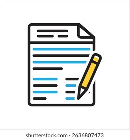Vector multi color icon for article