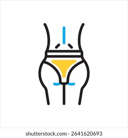 Vector multi color icon for ass emoji