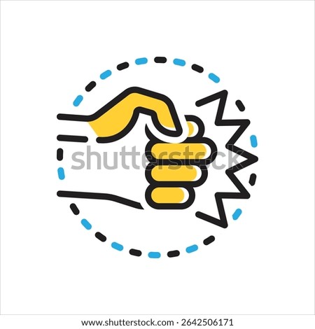 Vector multi color icon for assault