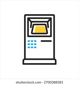 Vector multi color icon for atm