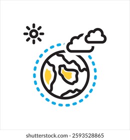 Vector multi color icon for atmosphere