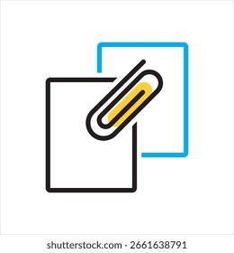 Ícone de vetor com várias cores para o anexo