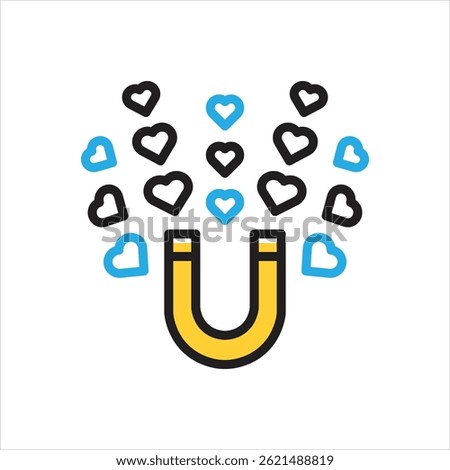 Vector multi color icon for attract