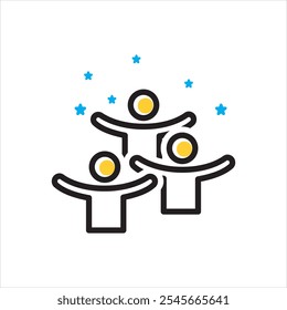 Vector multi color icon for Audience