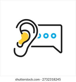 Icono multicolor de Vector para la Asistencia de audio