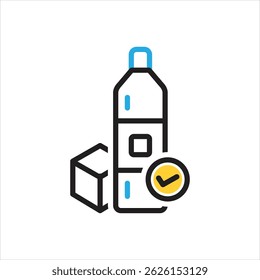 Vector multi color icon for available