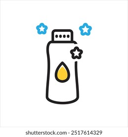 Icono multicolor del Vector para el polvo del bebé