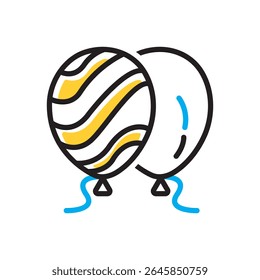 Vector multi color icon for balloons
