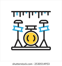 Vector multi color icon for band