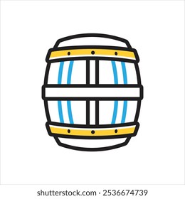 Icono multicolor del Vector para el barril