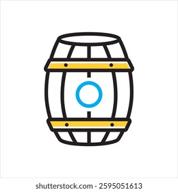 Vector multi color icon for barrel