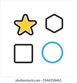 Vector multi color icon for basically