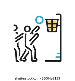 Vector multi color icon for basketball