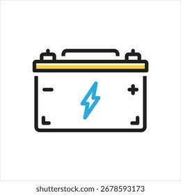 Vector multi color icon for battery