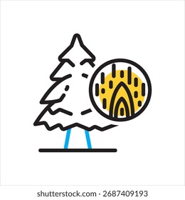 Icono multicolor de Vector para Beechwood