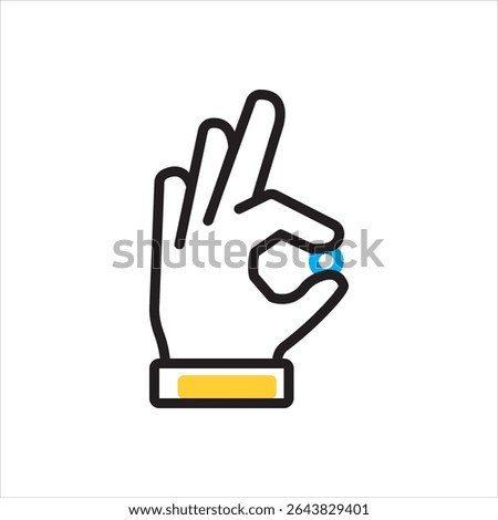Vector multi color icon for belittle