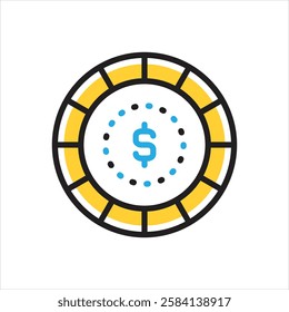 Vector multi color icon for bet
