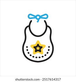 Vector multi color icon for bib