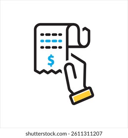 Vector multi color icon for bill