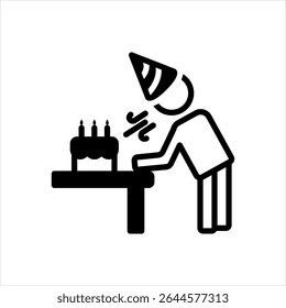 Vector multi color icon for birthday