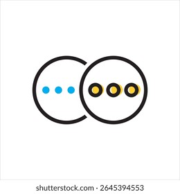 Vector multi color icon for black and white