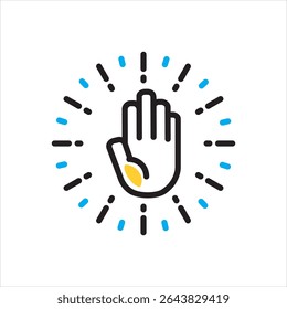 Vector multi color icon for blessing