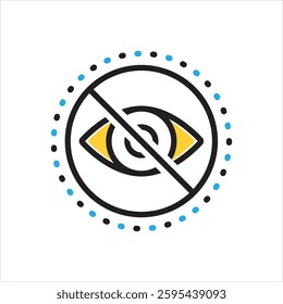 Vector multi color icon for blind