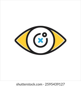 Vector multi color icon for blind