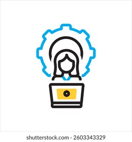 Vector multi color icon for blog admin