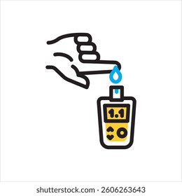 Vector multi color icon for blood sugar level