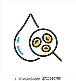 Icono multicolor del Vector para la gota de sangre