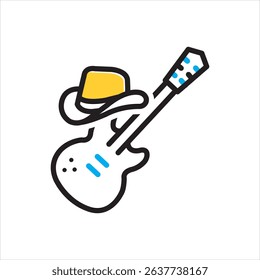 Vector multi color icon for blues
