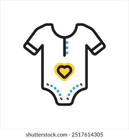 Vector multi color icon for body suit