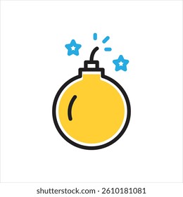 Vector multi color icon for bomb