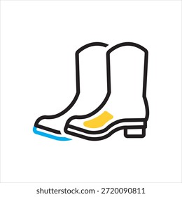 Vector icono multicolor para botas