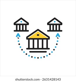 Vector multi color icon for branch