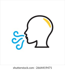 Vector multi color icon for breath