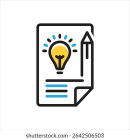 Vector multi color icon for brief