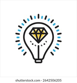 Vector multi color icon for brilliant
