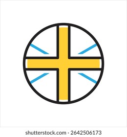 Icono multicolor del Vector para británico