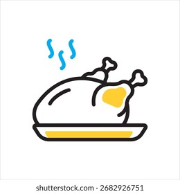 Vector multi color icon for broil